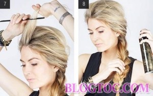Cách tết tóc mái phồng xương cá đẹp để đi du xuân 5