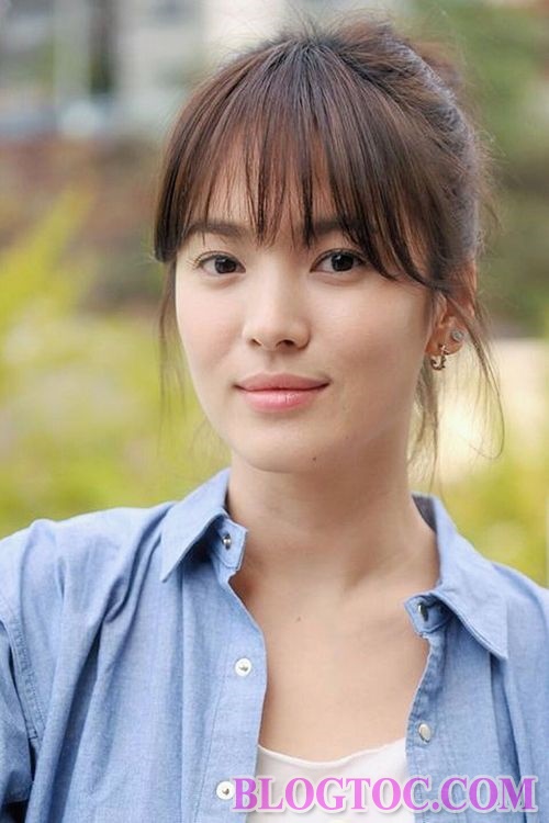 Kiểu tóc mái thưa đẹp của Song Hye Kyo giúp nàng luôn xinh đẹp trẻ trung bạn gái nên học hỏi 9